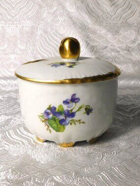 Limoges Castel Covered Vanity Dish # 27033